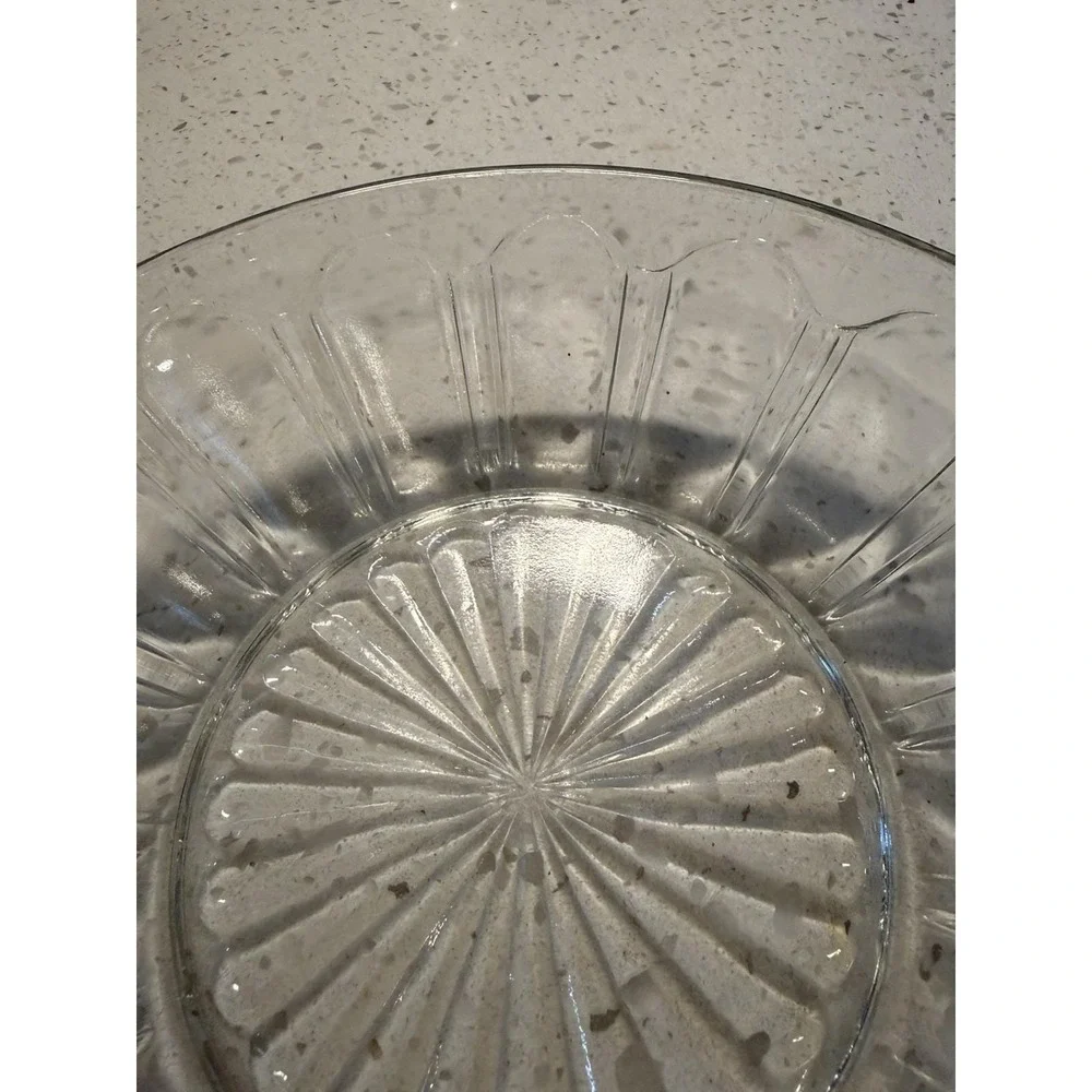 Anchor Hocking Colonial Knife Fork Crystal Clear Low Soup Bowl Depression Glass